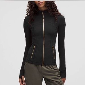 Lululemon Athletica Black Jacket with Gold Zippers